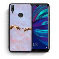 Thumbnail for Θήκη Huawei Y7 2019 Adam Hand από τη Smartfits με σχέδιο στο πίσω μέρος και μαύρο περίβλημα | Huawei Y7 2019 Adam Hand case with colorful back and black bezels
