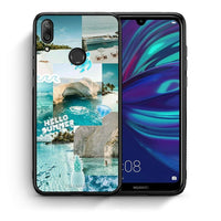 Thumbnail for Θήκη Huawei Y7 2019 Aesthetic Summer από τη Smartfits με σχέδιο στο πίσω μέρος και μαύρο περίβλημα | Huawei Y7 2019 Aesthetic Summer case with colorful back and black bezels