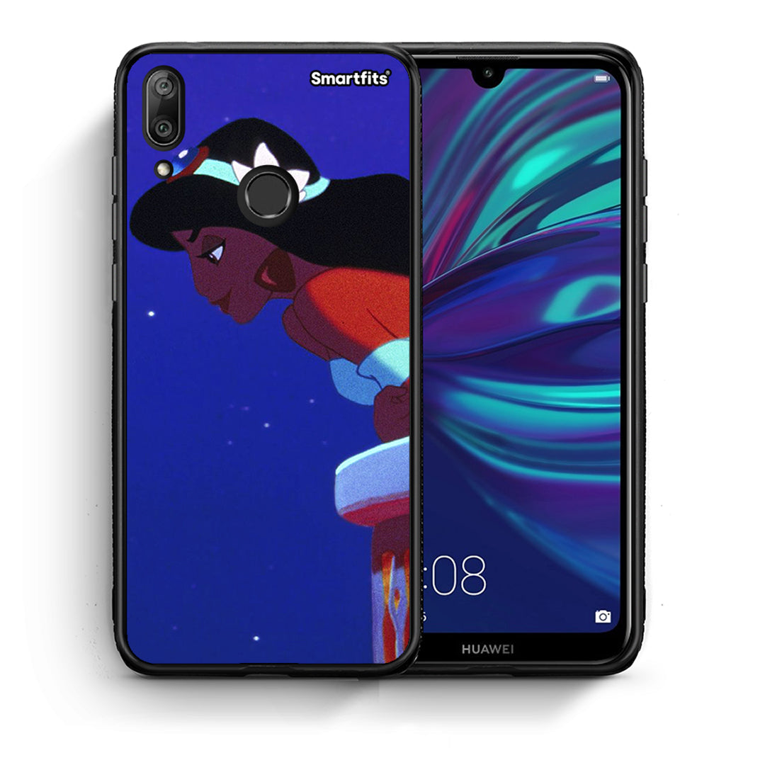 Θήκη Huawei Y7 2019 Alladin And Jasmine Love 2 από τη Smartfits με σχέδιο στο πίσω μέρος και μαύρο περίβλημα | Huawei Y7 2019 Alladin And Jasmine Love 2 case with colorful back and black bezels