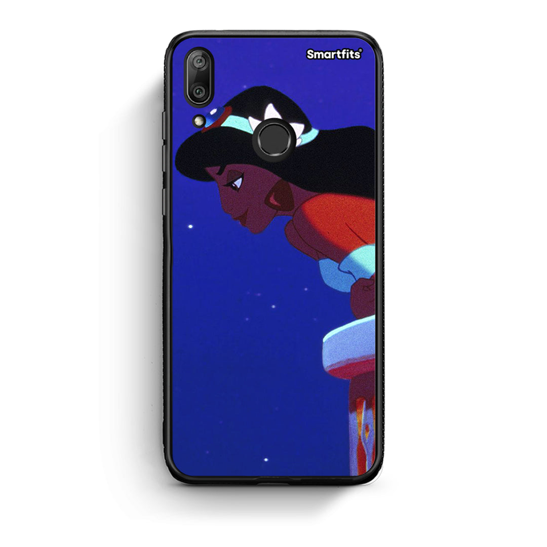 Huawei Y7 2019 Alladin And Jasmine Love 2 θήκη από τη Smartfits με σχέδιο στο πίσω μέρος και μαύρο περίβλημα | Smartphone case with colorful back and black bezels by Smartfits