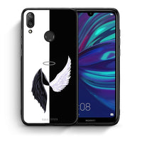 Thumbnail for Θήκη Huawei Y7 2019 Angels Demons από τη Smartfits με σχέδιο στο πίσω μέρος και μαύρο περίβλημα | Huawei Y7 2019 Angels Demons case with colorful back and black bezels