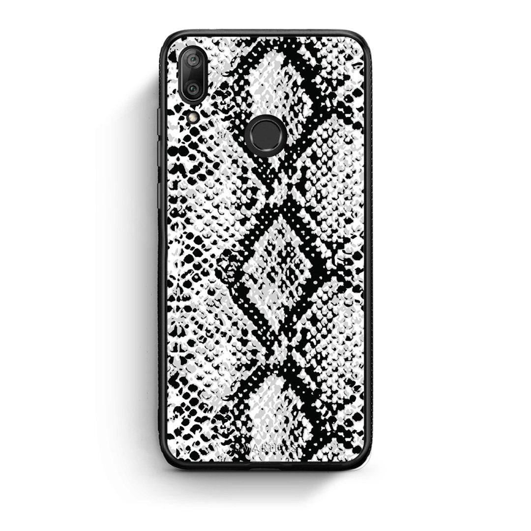 24 - Huawei Y7 2019 White Snake Animal case, cover, bumper