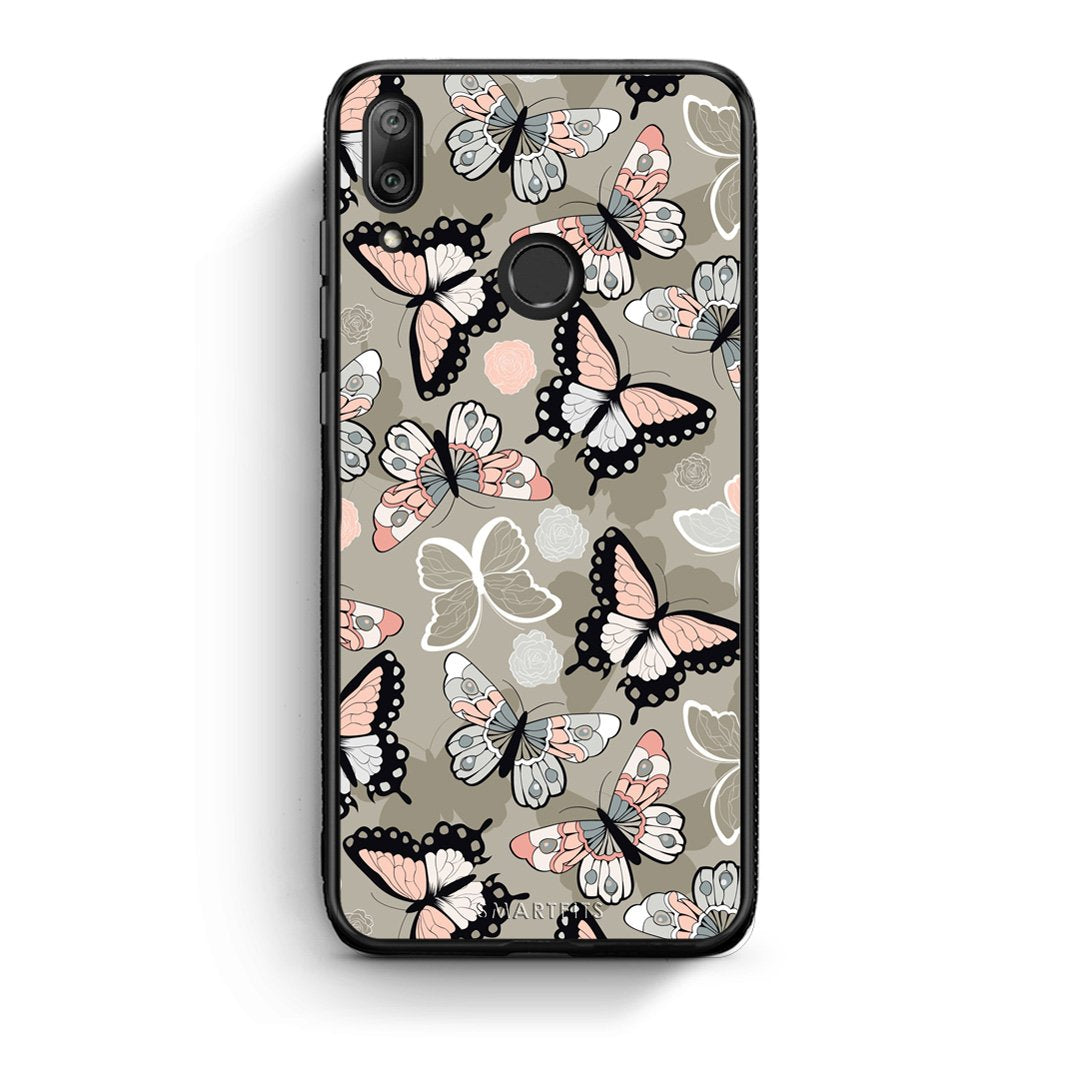 135 - Huawei Y7 2019 Butterflies Boho case, cover, bumper