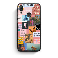 Thumbnail for Huawei Y7 2019 Collage Bitchin Θήκη Αγίου Βαλεντίνου από τη Smartfits με σχέδιο στο πίσω μέρος και μαύρο περίβλημα | Smartphone case with colorful back and black bezels by Smartfits