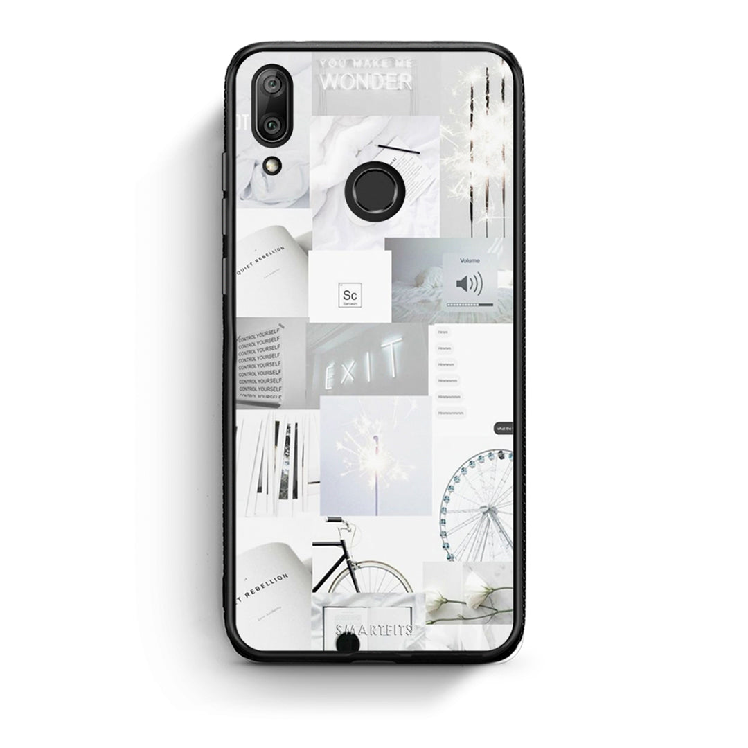 Huawei Y7 2019 Collage Make Me Wonder Θήκη Αγίου Βαλεντίνου από τη Smartfits με σχέδιο στο πίσω μέρος και μαύρο περίβλημα | Smartphone case with colorful back and black bezels by Smartfits
