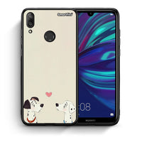 Thumbnail for Θήκη Huawei Y7 2019 Dalmatians Love από τη Smartfits με σχέδιο στο πίσω μέρος και μαύρο περίβλημα | Huawei Y7 2019 Dalmatians Love case with colorful back and black bezels