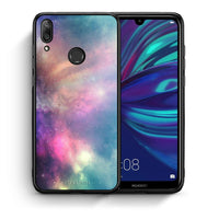 Thumbnail for Θήκη Huawei Y7 2019 Rainbow Galaxy από τη Smartfits με σχέδιο στο πίσω μέρος και μαύρο περίβλημα | Huawei Y7 2019 Rainbow Galaxy case with colorful back and black bezels