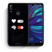 Thumbnail for Θήκη Αγίου Βαλεντίνου Huawei Y7 2019 Heart Vs Brain από τη Smartfits με σχέδιο στο πίσω μέρος και μαύρο περίβλημα | Huawei Y7 2019 Heart Vs Brain case with colorful back and black bezels
