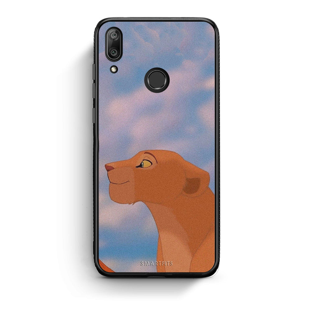 Huawei Y7 2019 Lion Love 2 Θήκη Αγίου Βαλεντίνου από τη Smartfits με σχέδιο στο πίσω μέρος και μαύρο περίβλημα | Smartphone case with colorful back and black bezels by Smartfits