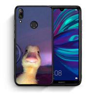 Thumbnail for Θήκη Huawei Y7 2019 Meme Duck από τη Smartfits με σχέδιο στο πίσω μέρος και μαύρο περίβλημα | Huawei Y7 2019 Meme Duck case with colorful back and black bezels