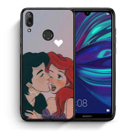 Thumbnail for Θήκη Αγίου Βαλεντίνου Huawei Y7 2019 Mermaid Love από τη Smartfits με σχέδιο στο πίσω μέρος και μαύρο περίβλημα | Huawei Y7 2019 Mermaid Love case with colorful back and black bezels