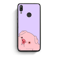 Thumbnail for Huawei Y7 2019 Pig Love 2 Θήκη Αγίου Βαλεντίνου από τη Smartfits με σχέδιο στο πίσω μέρος και μαύρο περίβλημα | Smartphone case with colorful back and black bezels by Smartfits