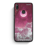 Thumbnail for Huawei Y7 2019 Pink Moon Θήκη από τη Smartfits με σχέδιο στο πίσω μέρος και μαύρο περίβλημα | Smartphone case with colorful back and black bezels by Smartfits