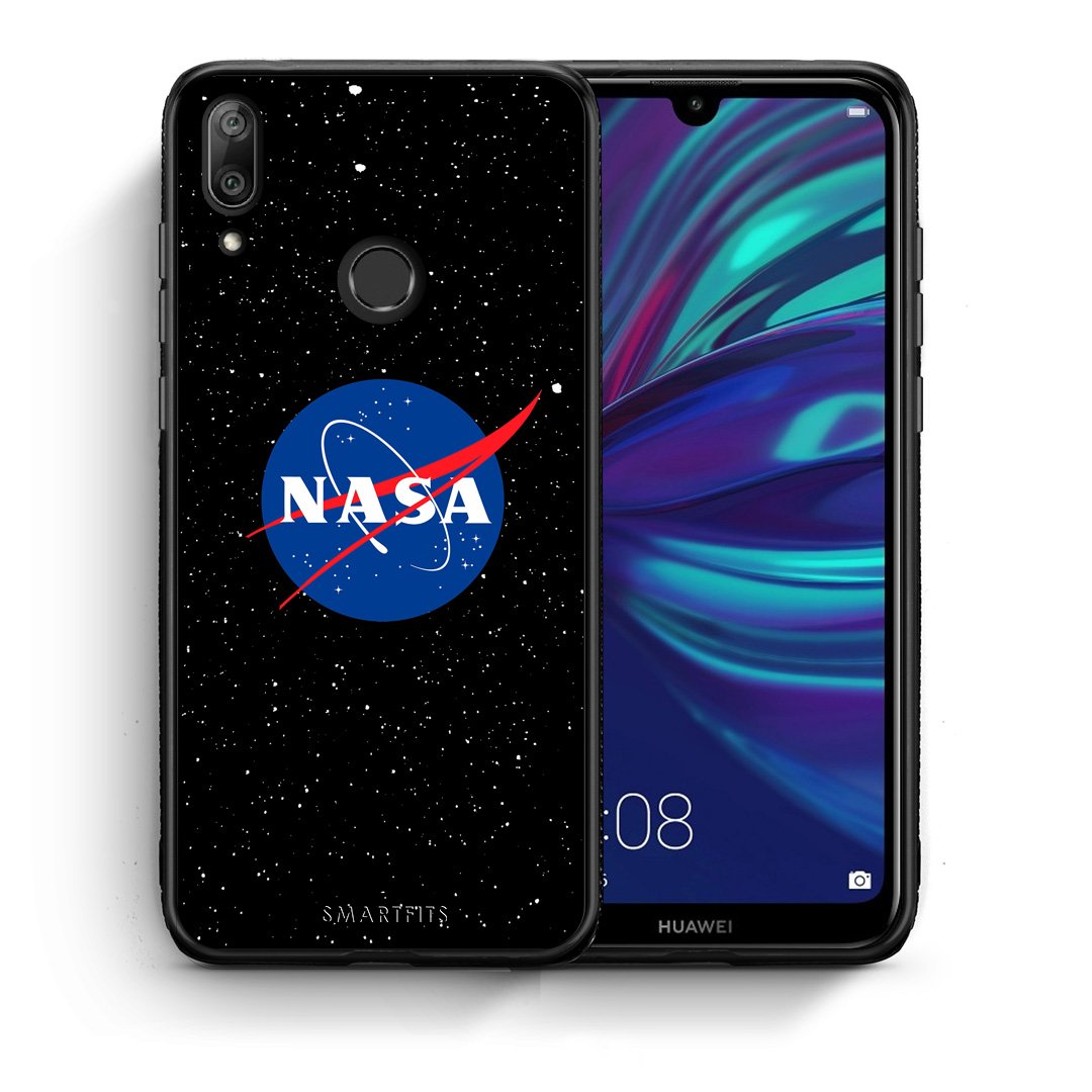 Θήκη Huawei Y7 2019 NASA PopArt από τη Smartfits με σχέδιο στο πίσω μέρος και μαύρο περίβλημα | Huawei Y7 2019 NASA PopArt case with colorful back and black bezels