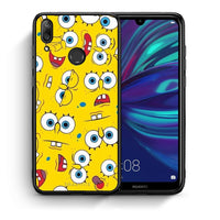 Thumbnail for Θήκη Huawei Y7 2019 Sponge PopArt από τη Smartfits με σχέδιο στο πίσω μέρος και μαύρο περίβλημα | Huawei Y7 2019 Sponge PopArt case with colorful back and black bezels