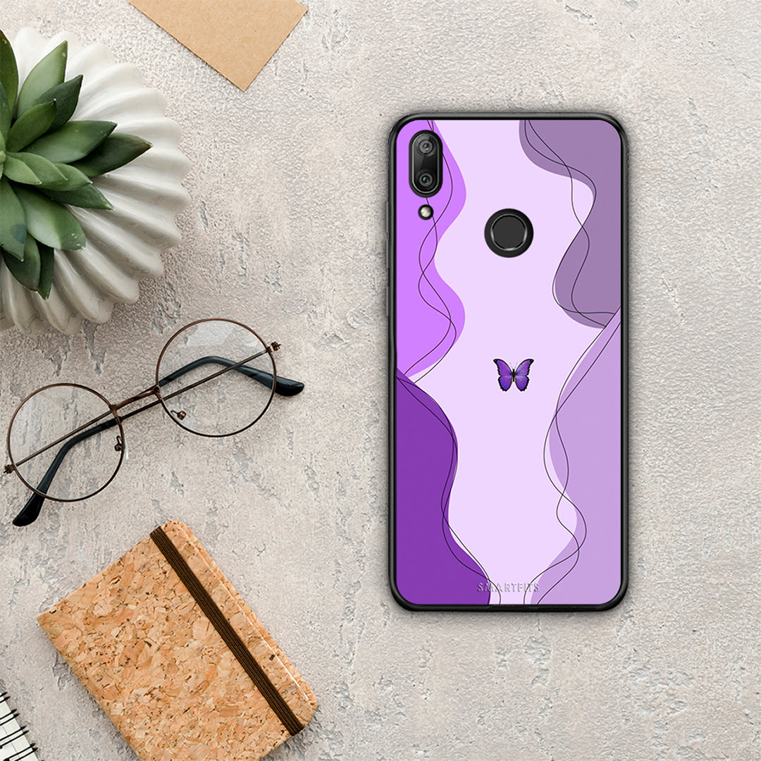 Purple Mariposa - Huawei Y7 2019 / Y7 Prime 2019 case