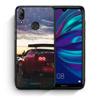 Thumbnail for Θήκη Huawei Y7 2019 Racing Supra από τη Smartfits με σχέδιο στο πίσω μέρος και μαύρο περίβλημα | Huawei Y7 2019 Racing Supra case with colorful back and black bezels