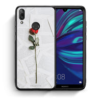 Thumbnail for Θήκη Huawei Y7 2019 Red Rose από τη Smartfits με σχέδιο στο πίσω μέρος και μαύρο περίβλημα | Huawei Y7 2019 Red Rose case with colorful back and black bezels