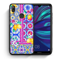 Thumbnail for Θήκη Huawei Y7 2019 Retro Spring από τη Smartfits με σχέδιο στο πίσω μέρος και μαύρο περίβλημα | Huawei Y7 2019 Retro Spring case with colorful back and black bezels