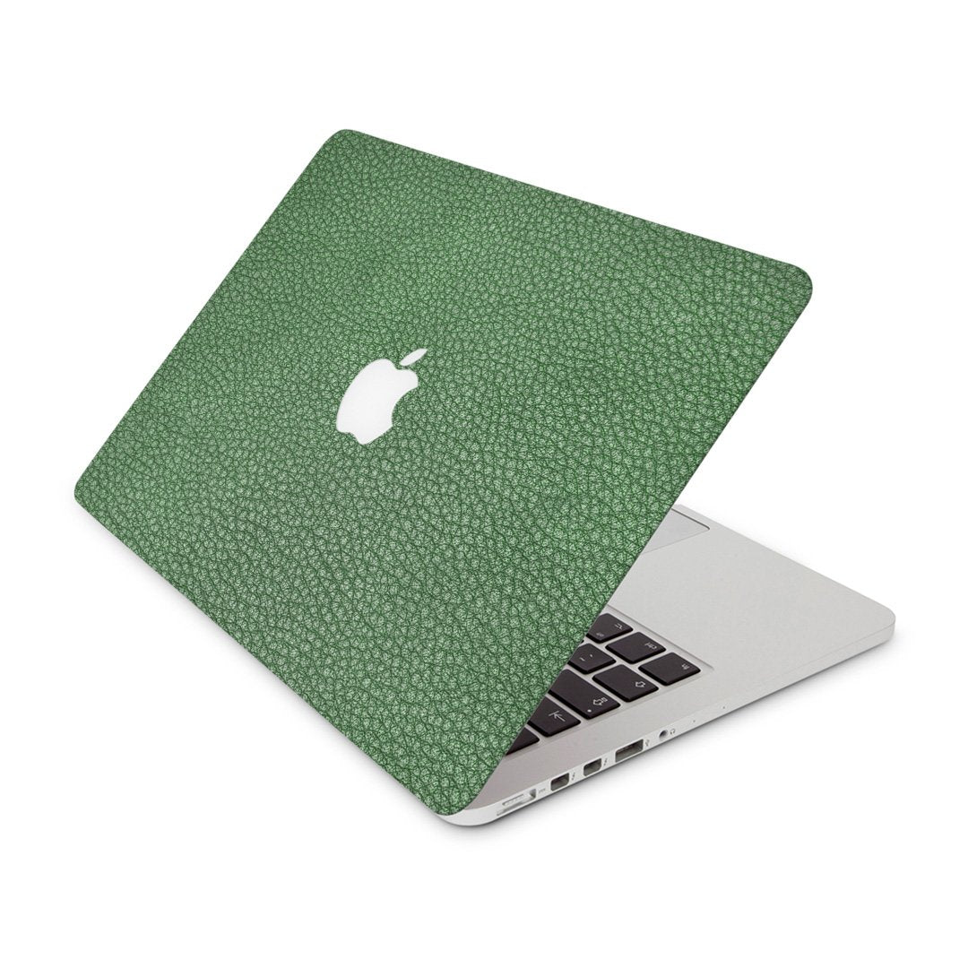 Green Leather - Macbook Skin