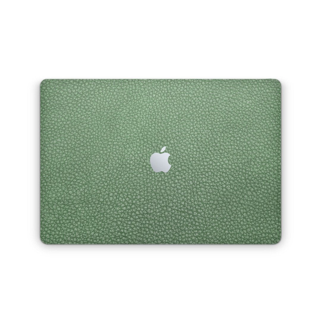 Green Leather - Macbook Skin