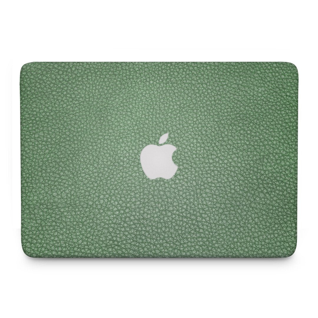 Green Leather - Macbook Skin