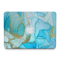 Thumbnail for Watercolor Turquoise Gold - Macbook Skin