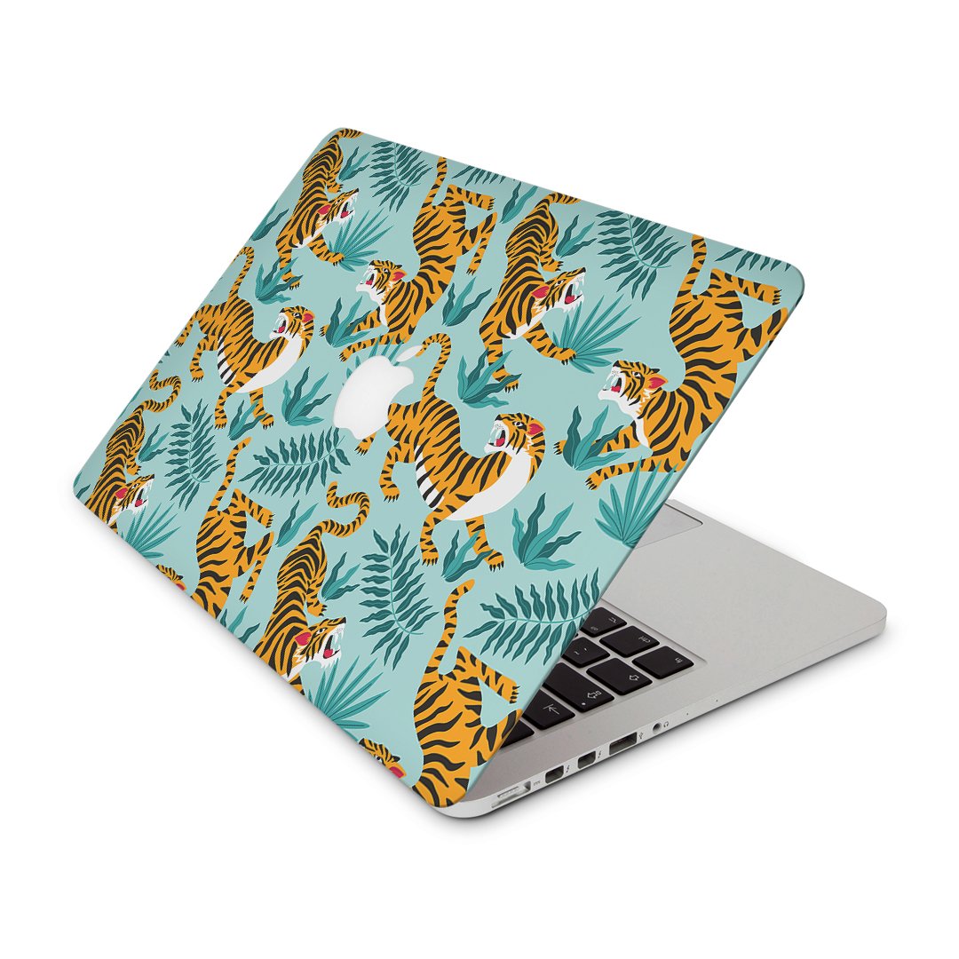 Designer Blue Tigers - MacBook Skin