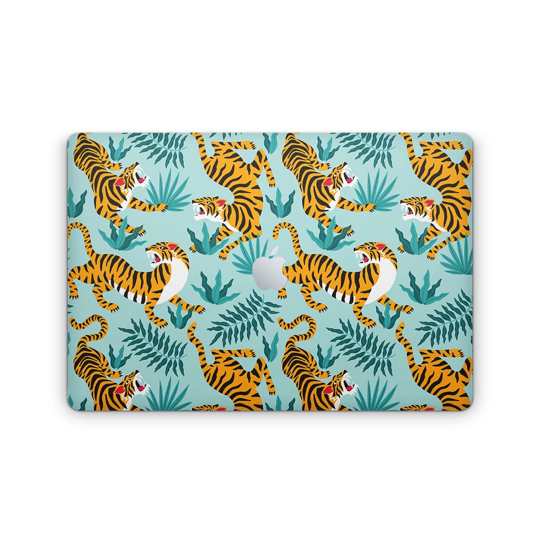 Designer Blue Tigers - MacBook Skin