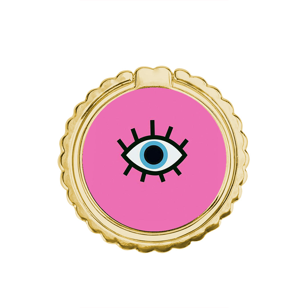 Blue Eye Pink - Metal Mobile Ring