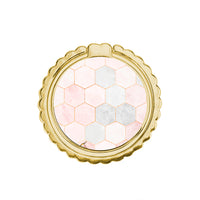 Thumbnail for Marble Hexagon Pink - Metal Mobile Ring