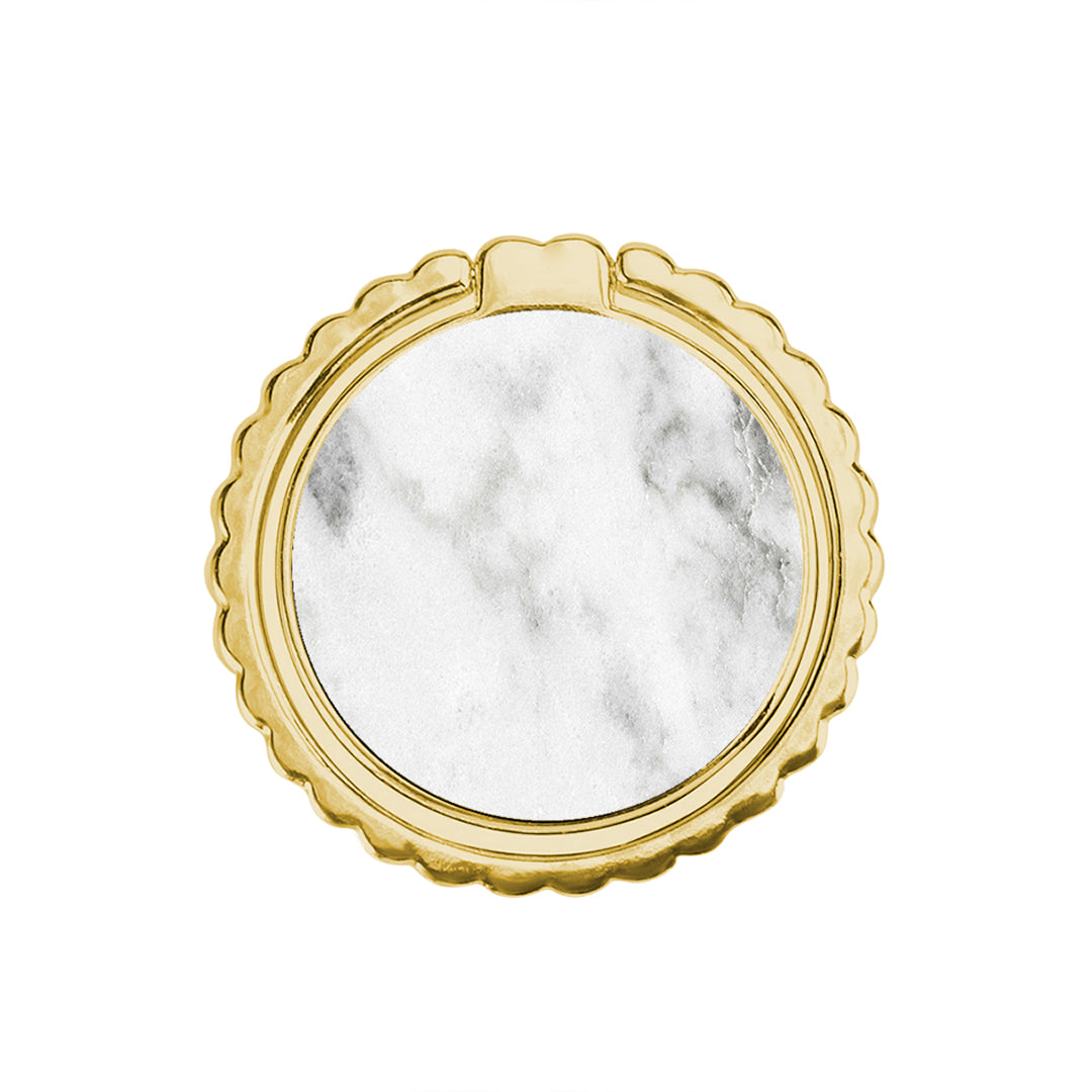 Marble White - Metal Mobile Ring