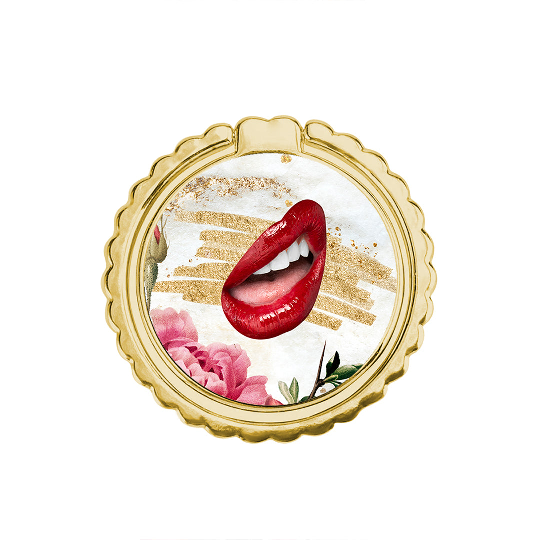 Red Lips - Metal Mobile Ring