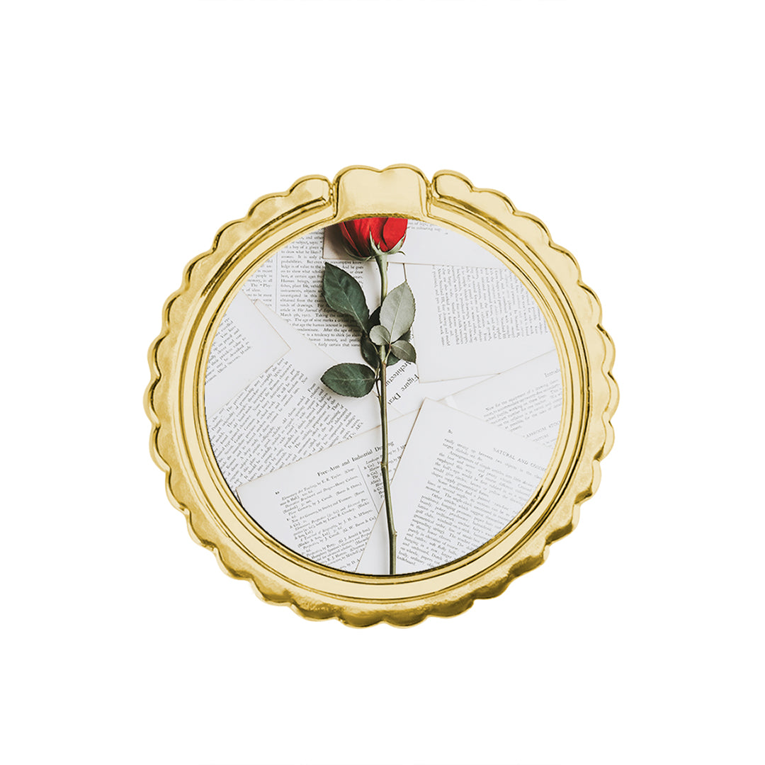 Red Rose - Metal Mobile Ring