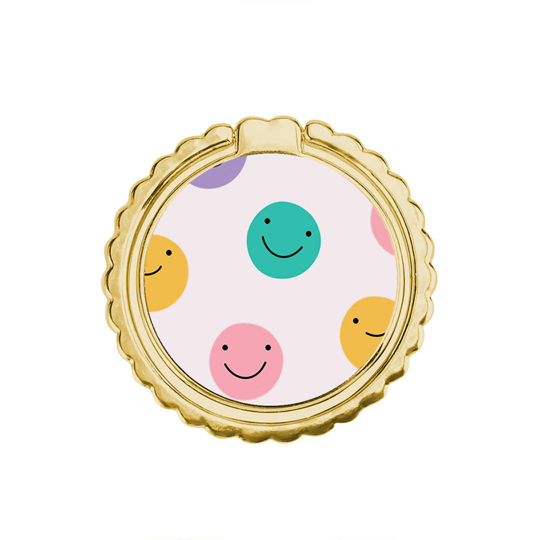 Smiley Faces - Metal Mobile Ring