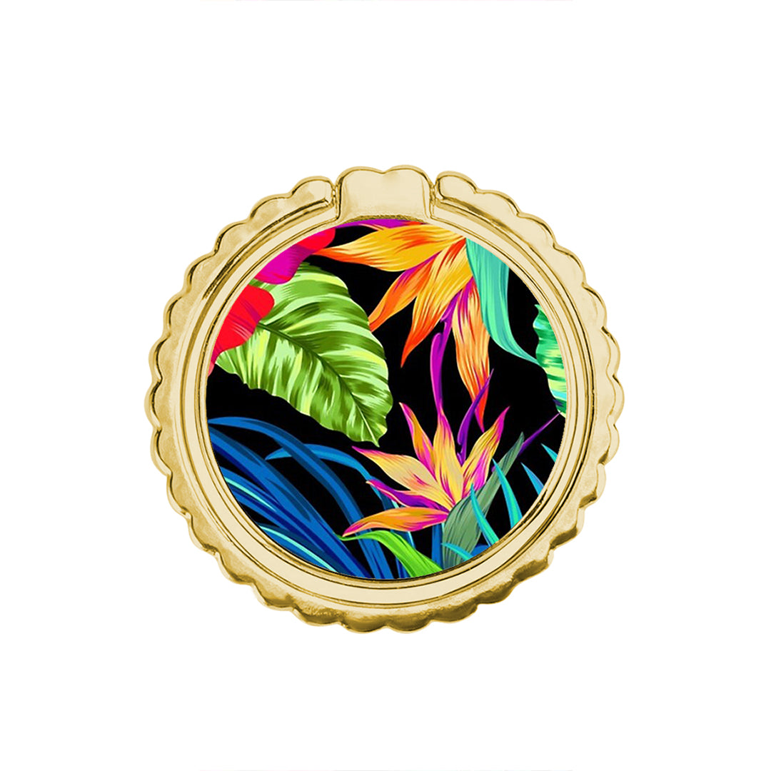 Tropical Flowers - Metal Mobile Ring