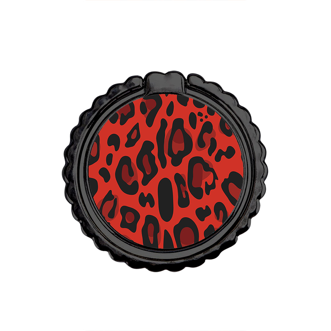 Animal Red Leopard - Metal Mobile Ring