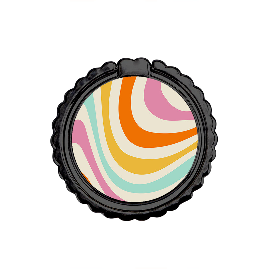 Colorful Waves - Metal Mobile Ring