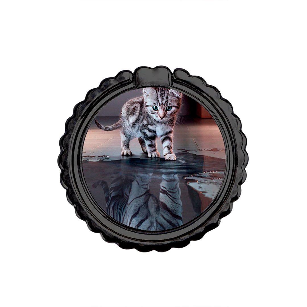 Cute Tiger - Metal Mobile Ring