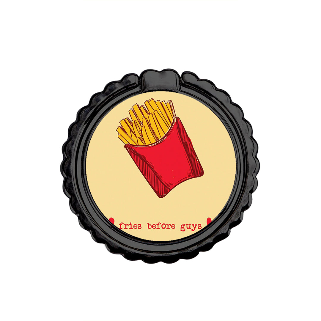 Fries Before Guys - Metal Mobile Ring