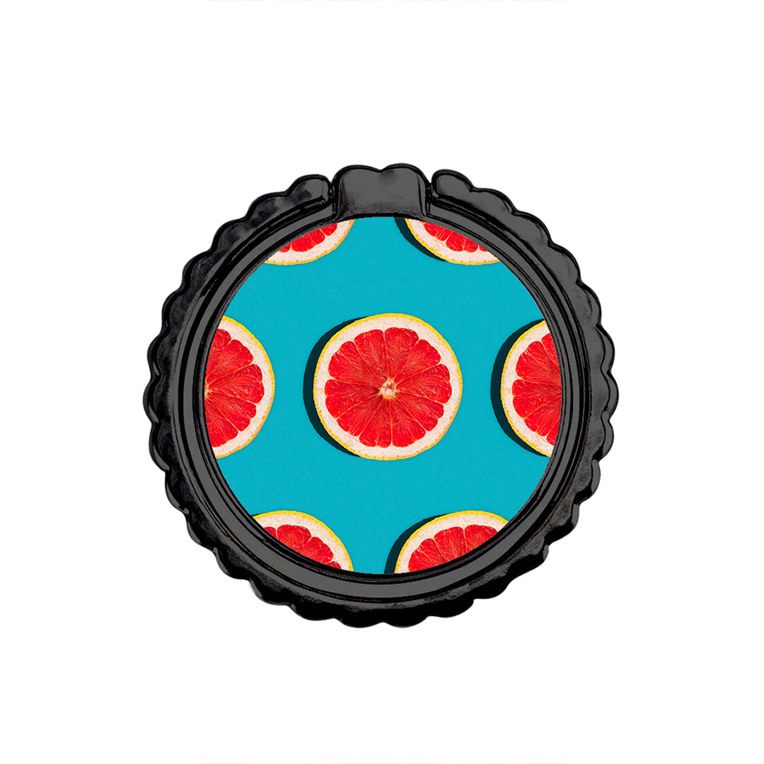 Grapefruit Slice - Metallic Mobile Ring