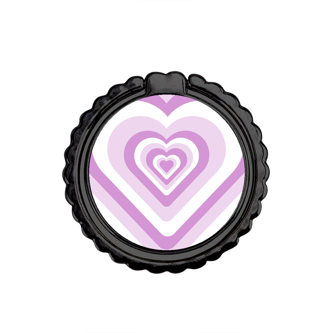 Lilac Hearts - Metal Mobile Ring