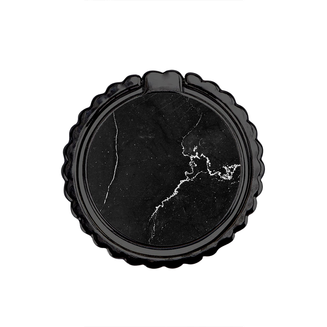 Marble Black - Metal Mobile Ring