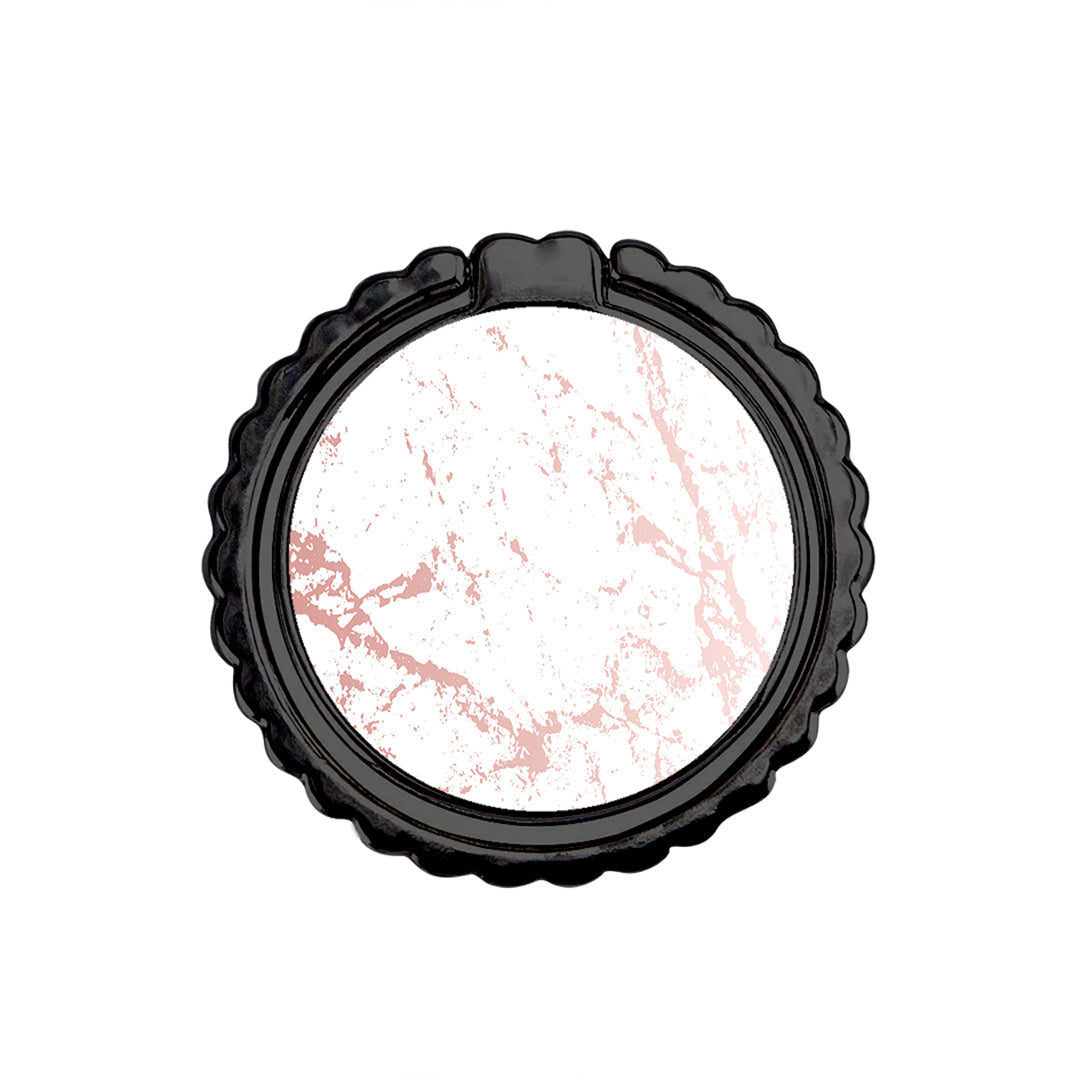 Marble Pink Splash - Metal Mobile Ring