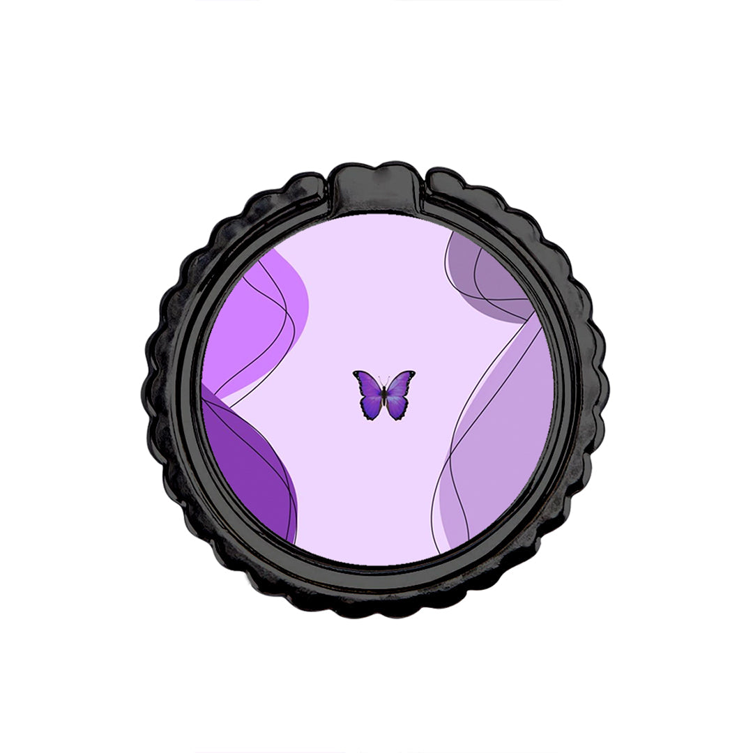 Purple Mariposa - Metal Mobile Ring