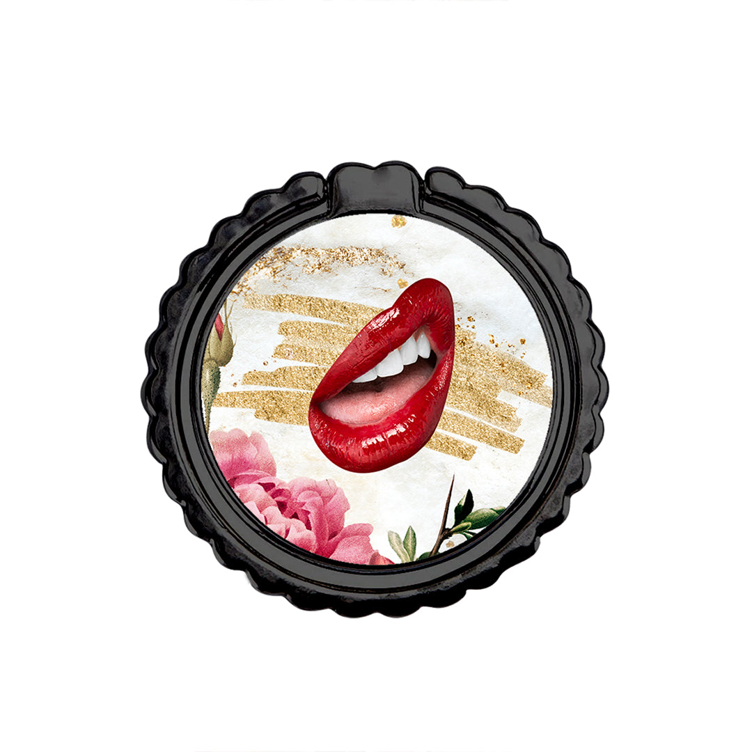 Red Lips - Metal Mobile Ring