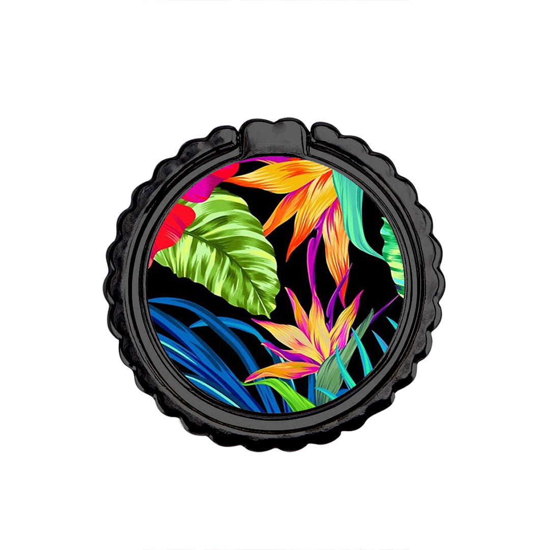 Tropical Flowers - Metal Mobile Ring