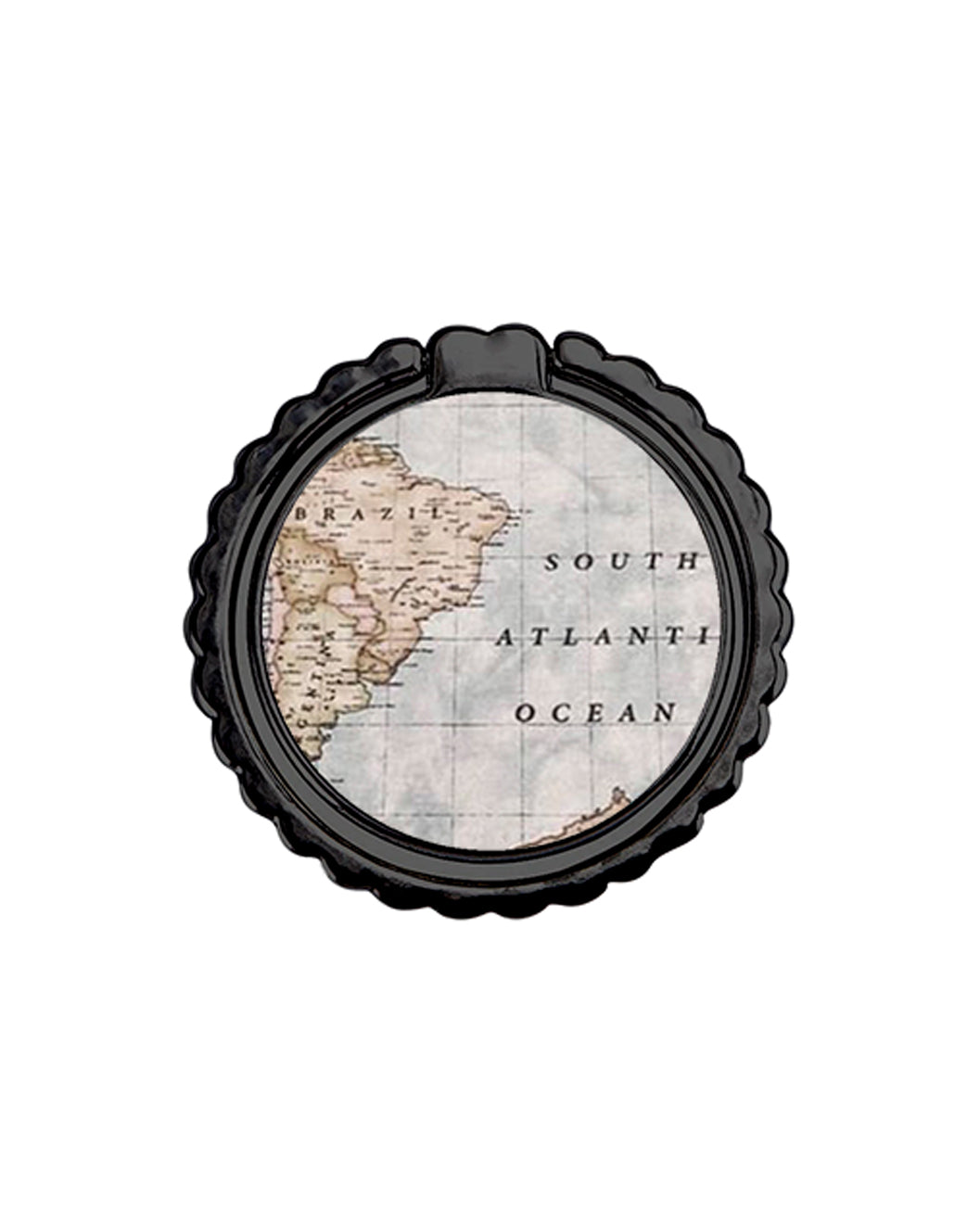 World Map - Metal Mobile Ring