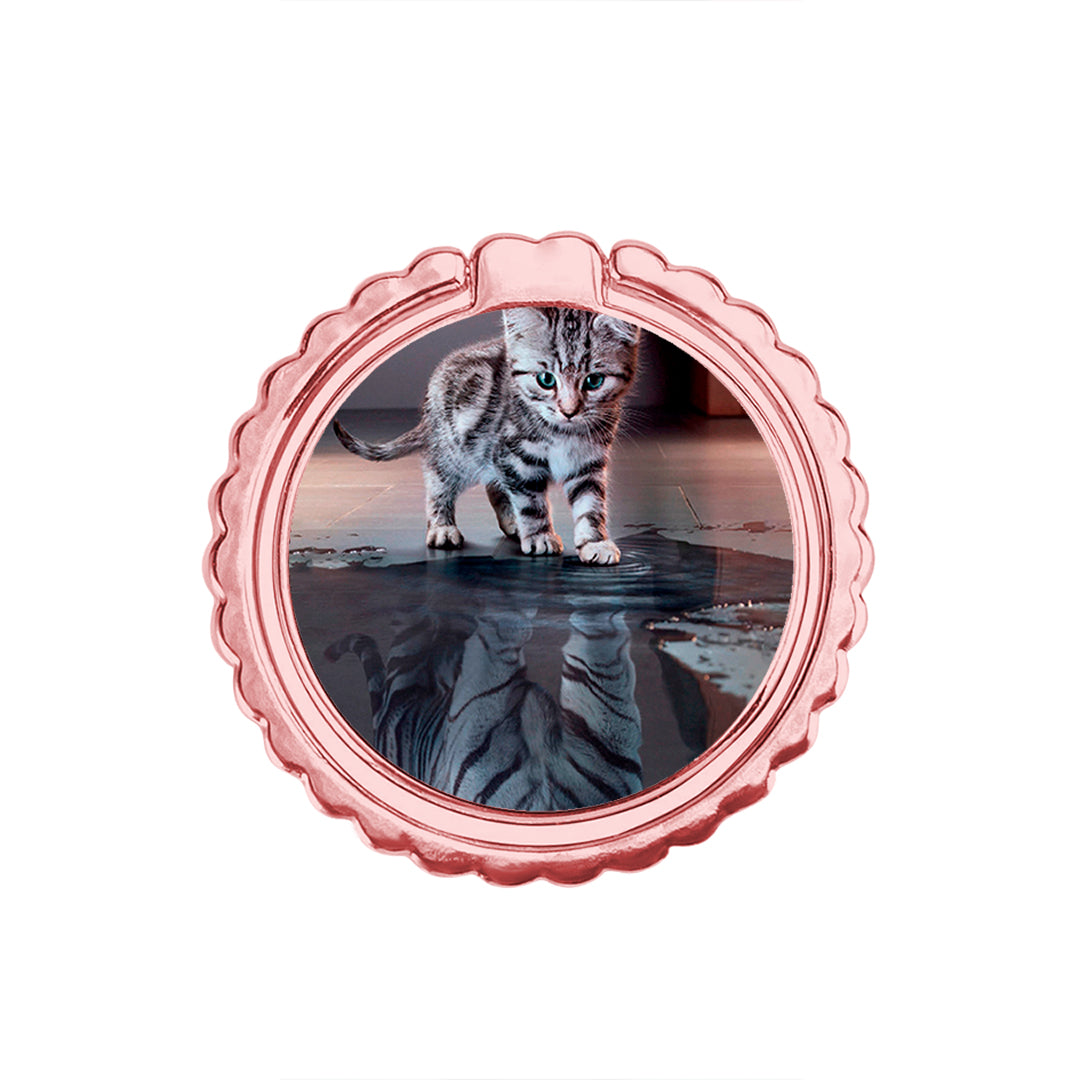 Cute Tiger - Metal Mobile Ring