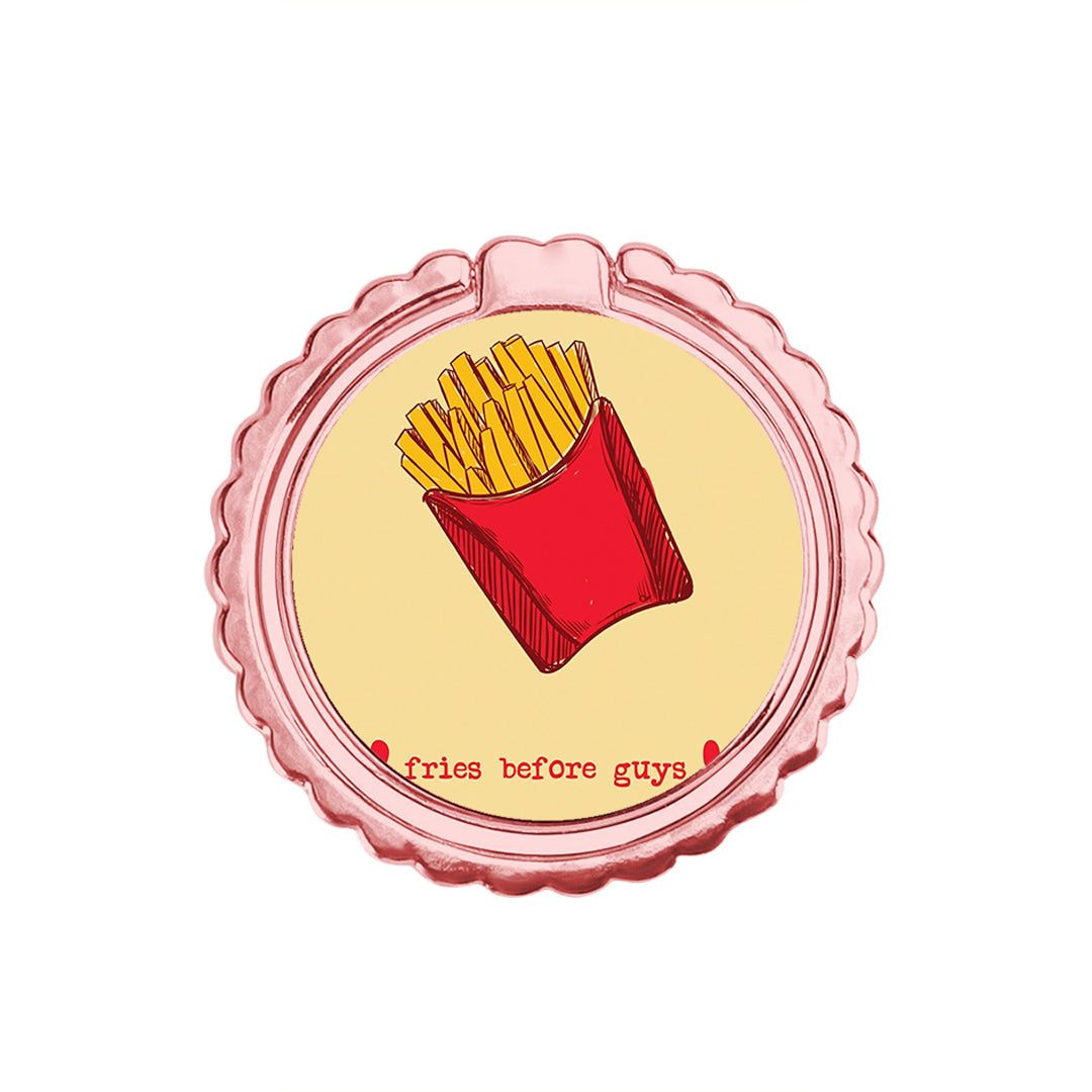 Fries Before Guys - Metal Mobile Ring